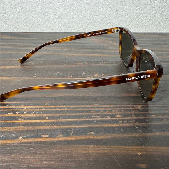 NWT YSL Havana Tortoiseshell Wayfarer Style Sunglasses - Picture 5 of 8